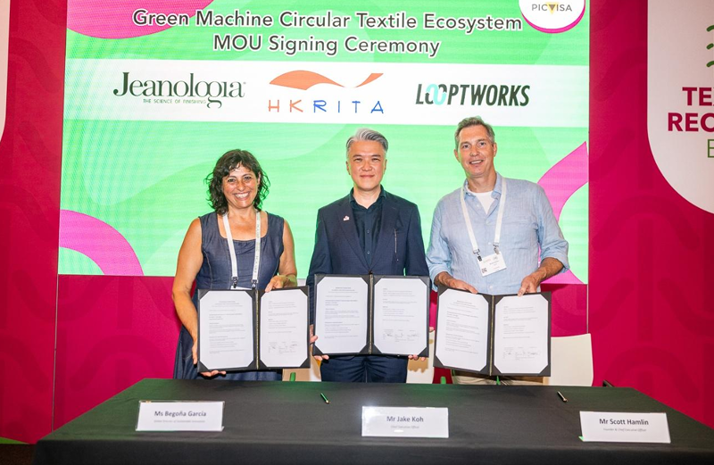 HKRITA signs MoU with Jeanologia and Looptworks to establish circular textile ecosystem